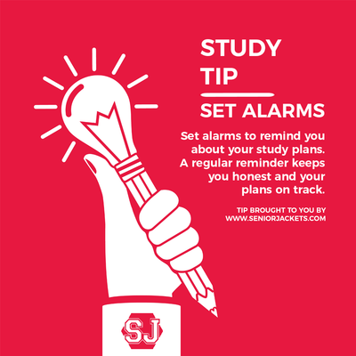 Senior Jackets Study Tips: Alarm Reminders
